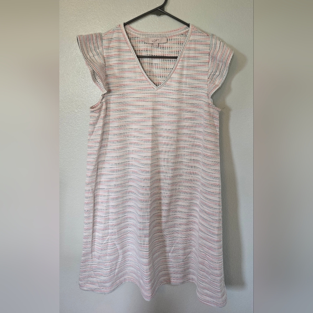 Loft | Cap Sleeve Waffle Knit Dress Size Medium